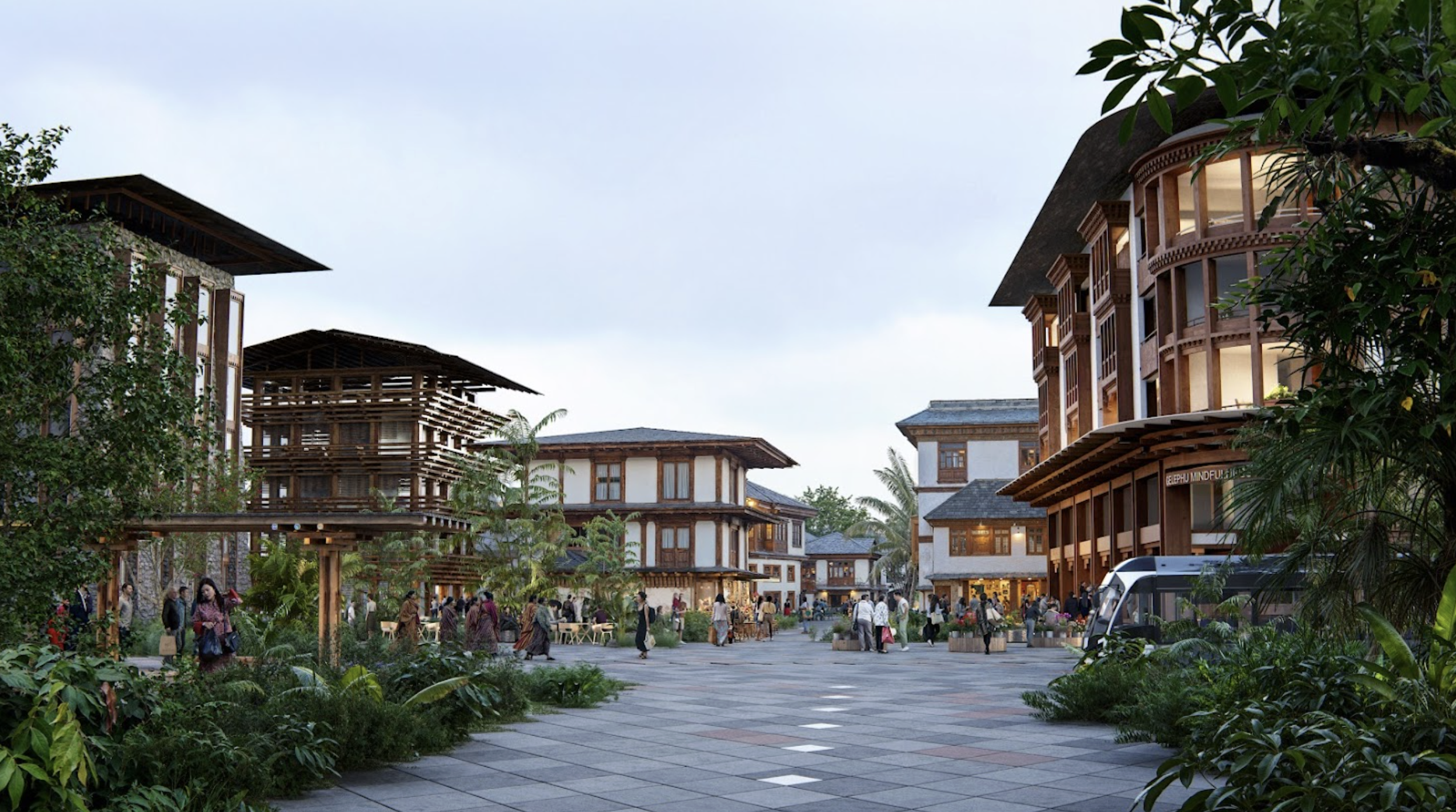 Scenic mountain and green landscape